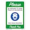 Signmission PSA, Please Be Prepared to Show Proof of Vaccination, 14in X 10in Rigid Plastic, OS-NS-P-1014-22666 OS-NS-P-1014-22666 - alternate 1